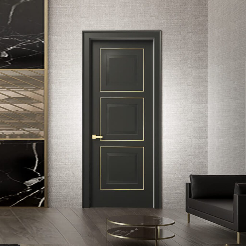 bespoke luxury door with inlay